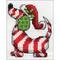 Design Works Candy Cane Dog Counted Cross Stitch Kit